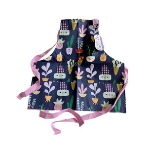 NWT danica design kids apron eva coated cotton cooking gardening kawaii plants